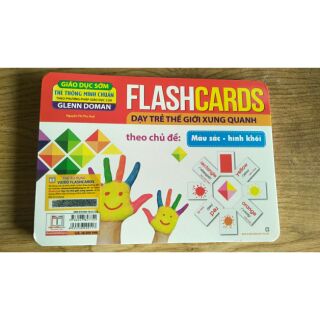 Thẻ FLASHCARDS Dạy trẻ thế giới xung quanh theo chủ đề màu sắc - hình khối