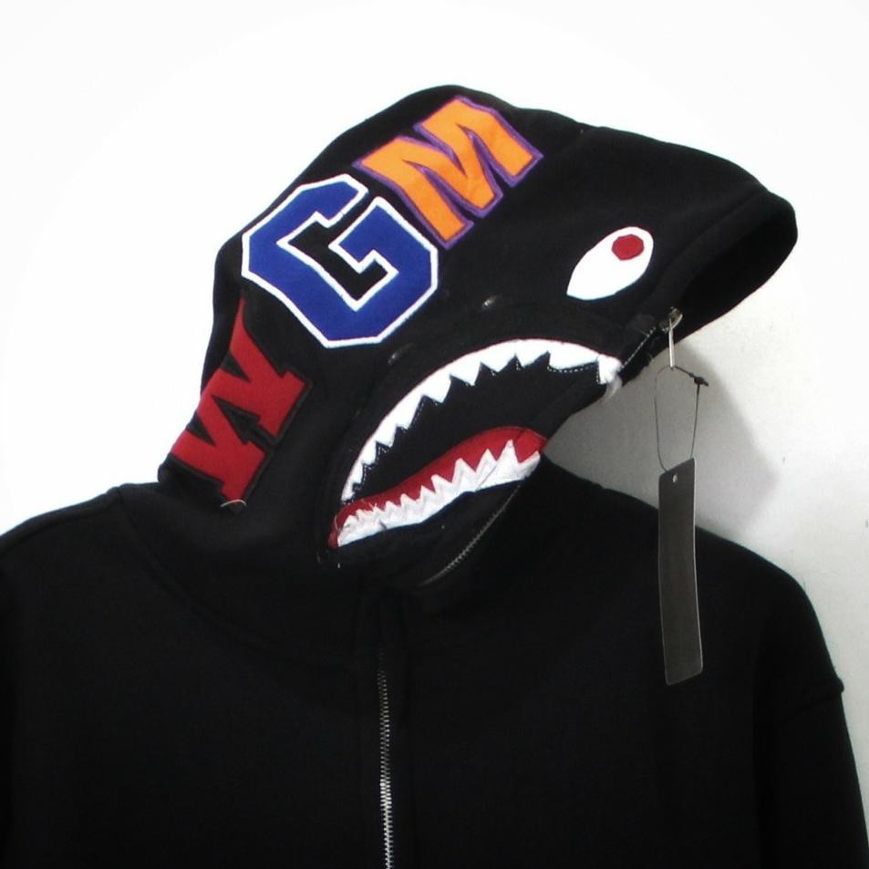 Bape Áo Khoác Hoodie Cotton Phối Khóa Kéo Size L Xl Usa (Art. 3079)