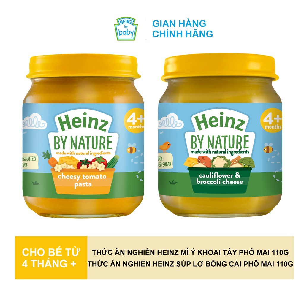 Bộ Combo Thức Ăn Dặm HEINZ Cho Bé Từ 4 - 6 Tháng Tuổi (Tặng Kèm 1 Jumpsuit Cho Bé Cực Xinh Trị Giá 150.000 Đồng)