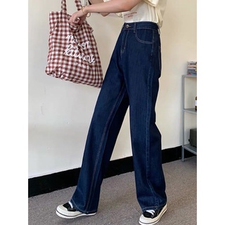 [VARVET] [CÓ BIG SIZE] Quần Jeans Xanh Đậm Ống Suông Rộng Basic Thời Trang