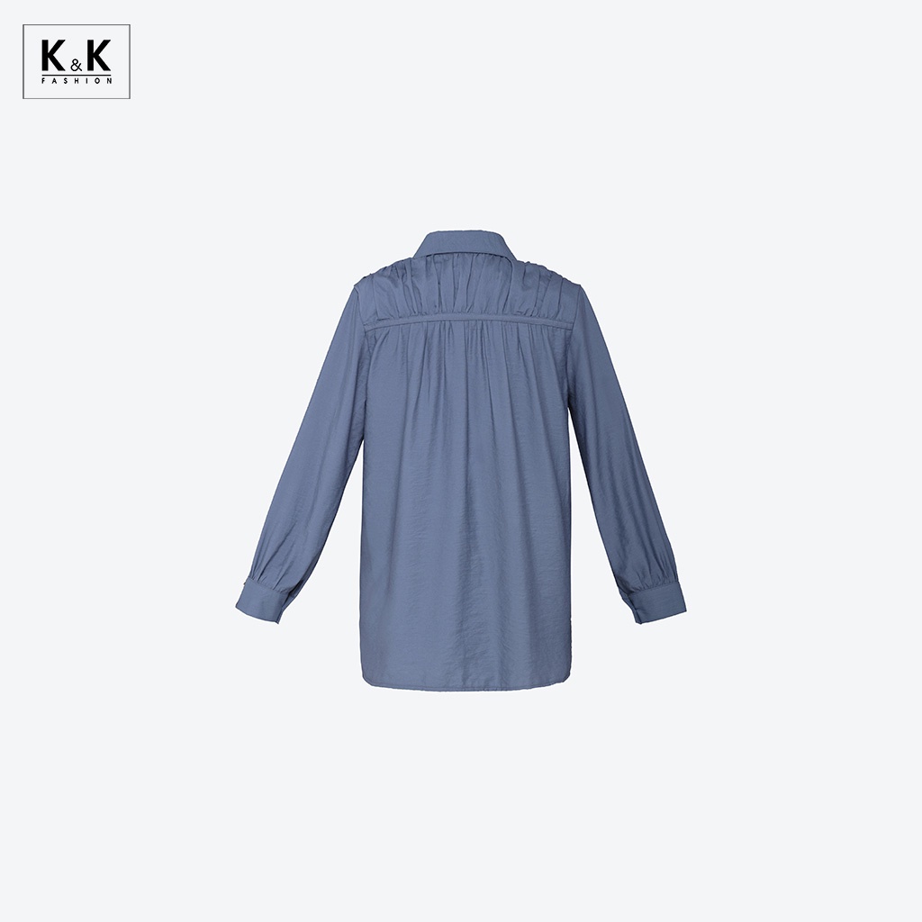 Áo Sơ Mi Tay Dài Lưng Cách Điệu K&amp;K Fashion ASM09-08 Chất Liệu Linen