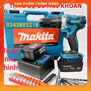 Máy khoan Makita 118v 2 pin tặng bộ phụ kiện 30 món .