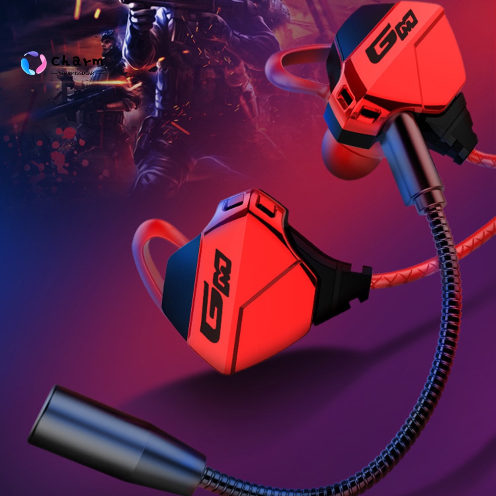 [CM] Availble 3.5mm Universal Wired In-Ear Earphone Noise Reduction Gaming Headphone with Mic