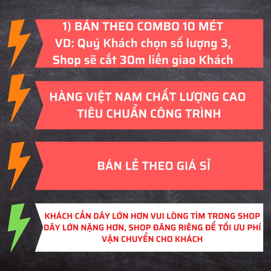 Dây điện đôi mềm oval, 2 lớp cách điện LION VCmo 2x4.0 - giao màu ngẫu nhiên