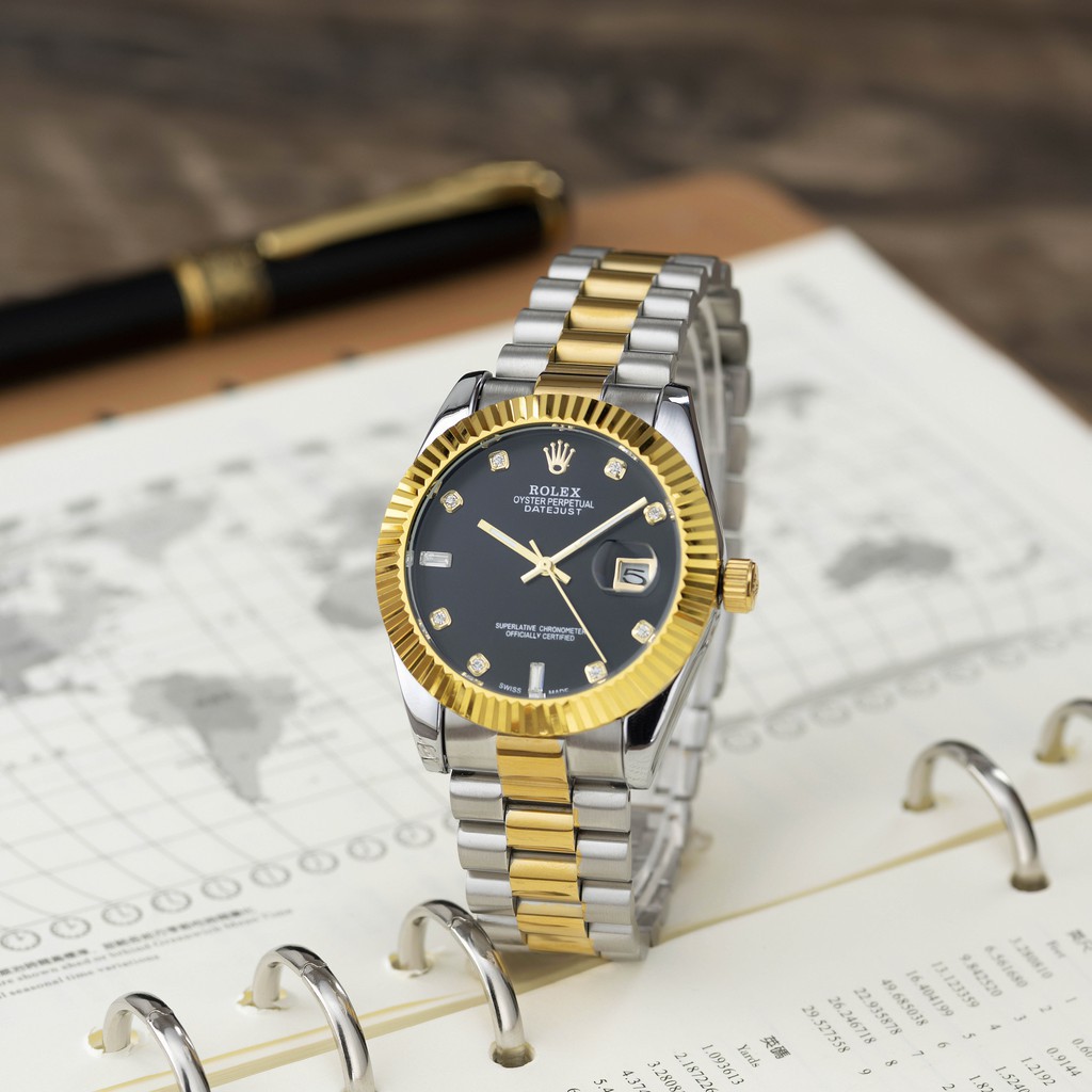 Đồng hồ nam Rolex máy cơ dây kim loại mặt tròn viền băm cao cấp bảo hành 12m DH561 - Shop306 | BigBuy360 - bigbuy360.vn