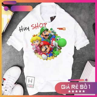 Áo thun Mario Cute dễ thương - Áo thun Hàn Quốc Unisex - Áo thun tay lỡ - Áo thun cặp đôi - Áo thun Hàn Quốc 707
