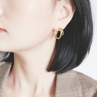 Bông tai nữ cá tính titan ko đen tt 2588
