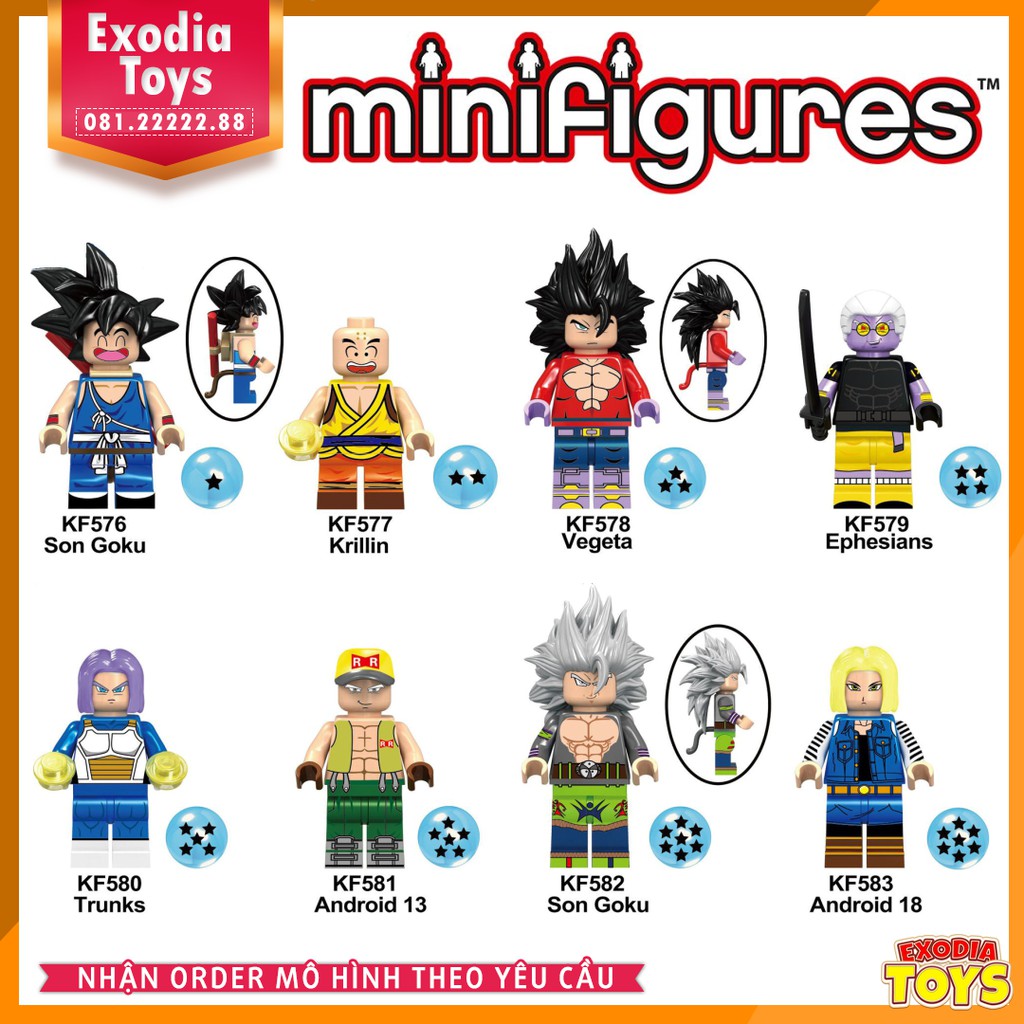 Xếp hình Minifigure nhân vật truyện manga Dragon Ball : 7 viên ngọc rồng - Đồ Chơi Lắp Ghép Sáng Tạo - KOPF KF6048