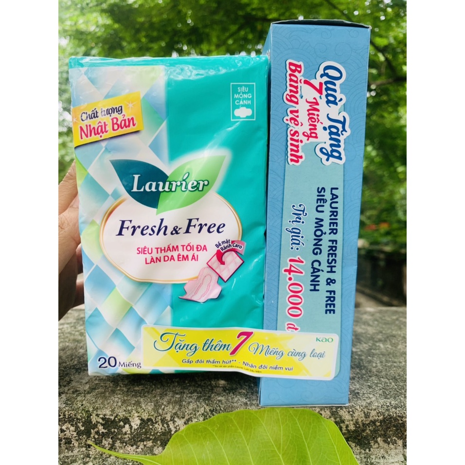 BĂNG VỆ SINH LAURIER FRESH AND FREE 20 MIẾNG