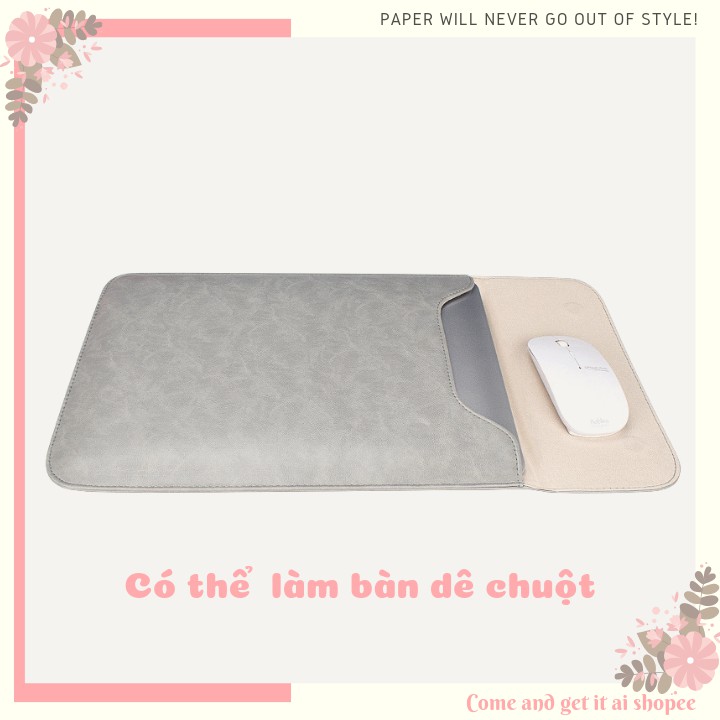 TẾT Túi chống sốc bao da Laptop / Macbook cao cấp 13,3 14 15,6 inch PU01 - Bảo Hành 1 Năm - Đựng Bao Da Nam Nữ - . ₈ . `