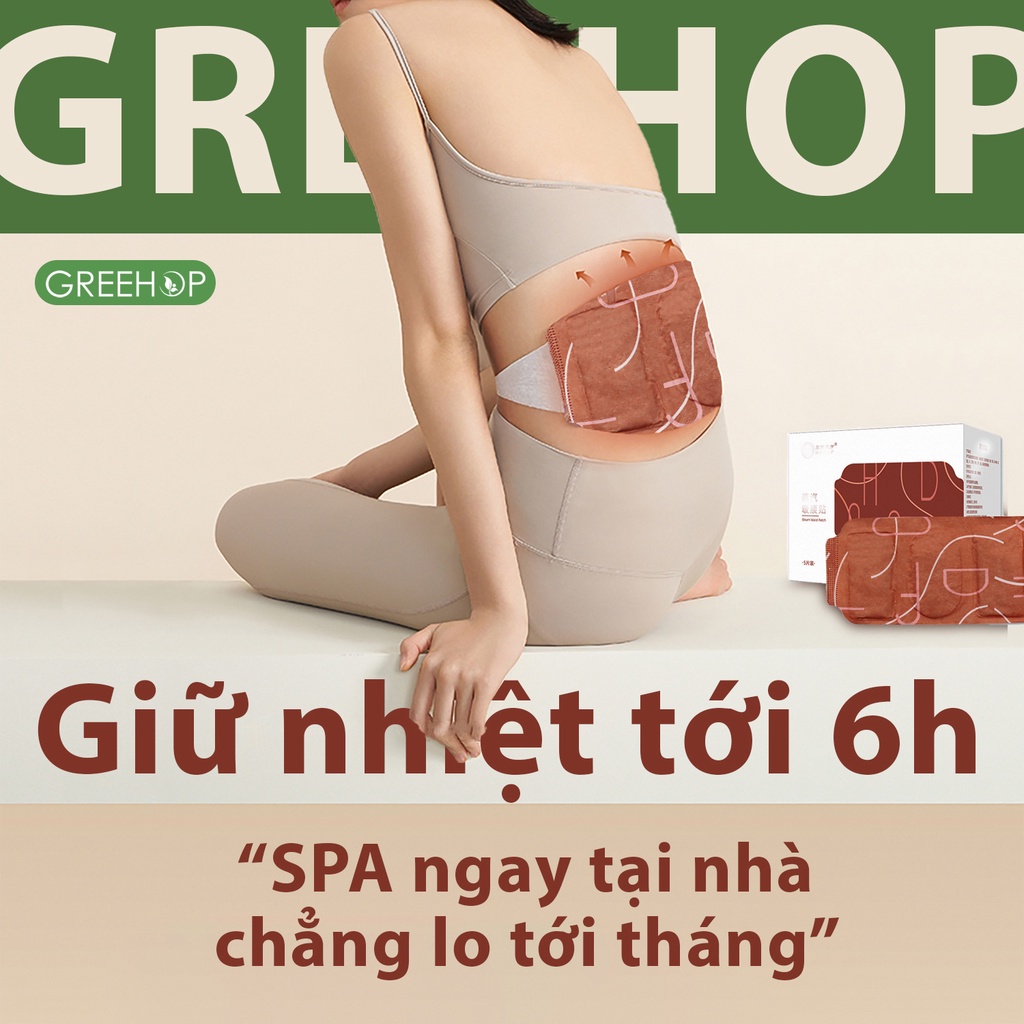 Túi chườm nóng thảo dược Greehop đa năng, giảm nhức mỏi, đau bụng kinh, thư giãn cơ thể