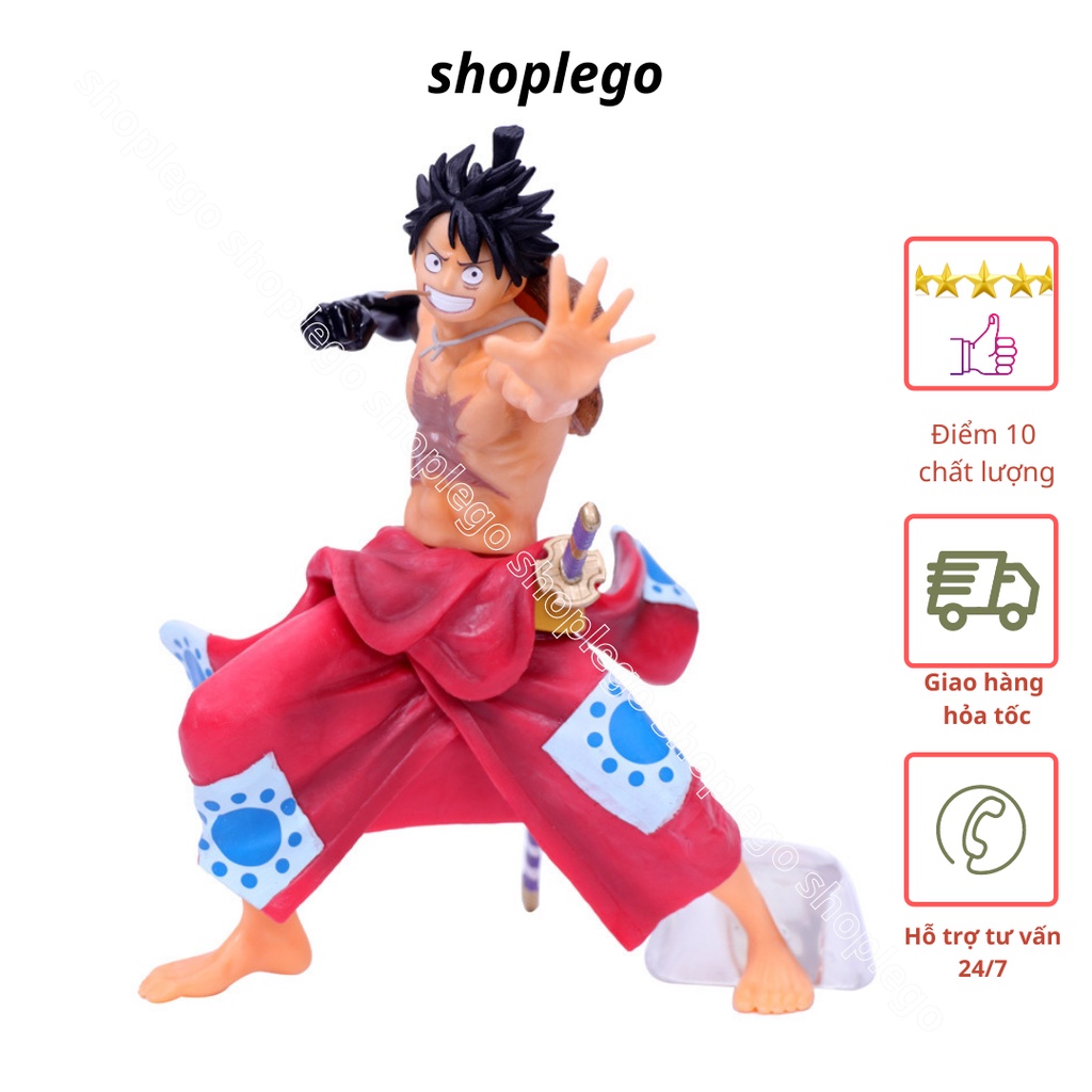 ⚡RẺ GIẬT MÌNH ⚡Mô hình nhân vật Luffy trong trang phục samurai tại Wano quốc- mô hình đẹp