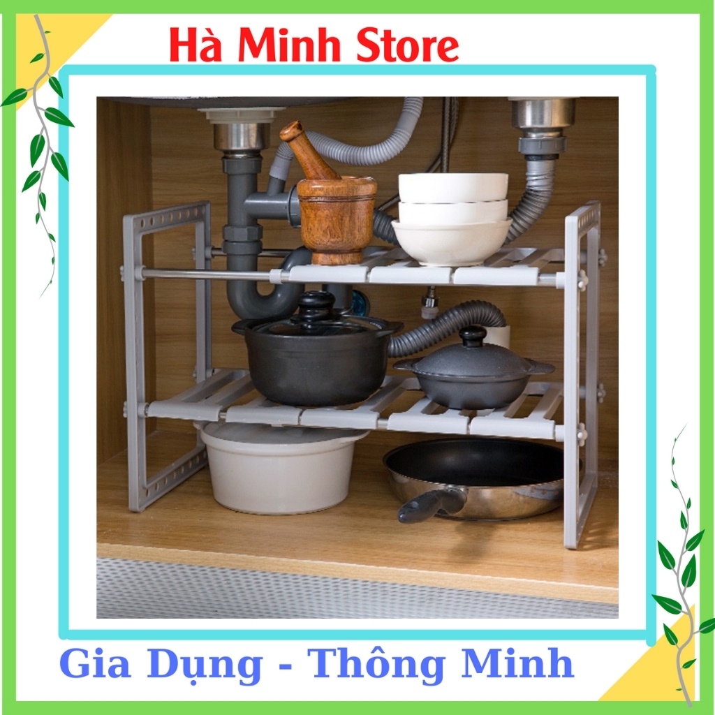 [Siêu Tiện lợi] Kệ Gầm Bếp Đa Năng Điều Chỉnh Độ Cao Thấp Và Có Thể Kéo Dài Mở Rộng Diện Tích - Kệ Đựng Xoang Nồi