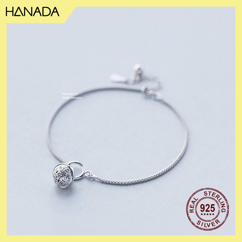 Lắc Chân Bạc 925 Hanada Chuông Boho Doremon