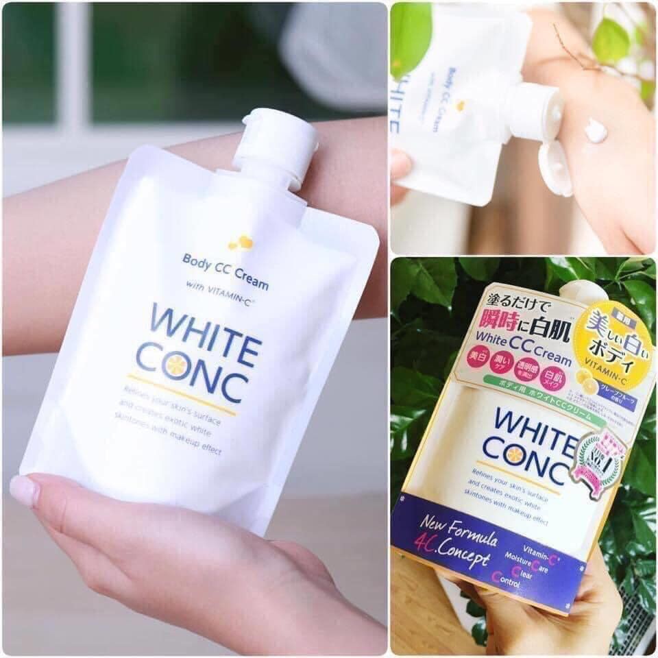 (Có Bill Mua Tại Nhật) Sữa Dưỡng Thể Trắng Da White Conc White CC Cream (200g)