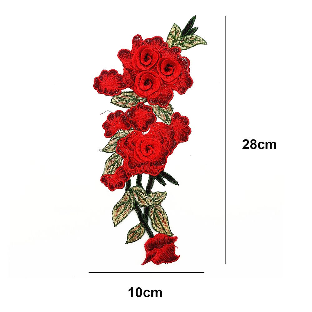 Miếng dán ủi quần áo thêu hình hoa 3D nhiều màu sắc trang trí quần áo