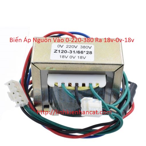 Biến Áp Nguồn Vào 0V-220V-380V Ra 18V-0V-18V