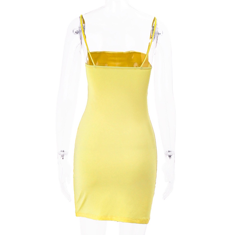 Đầm Hai Dây Màu Trơn Xinh Xắn Thời Trang Dành Cho Nữ