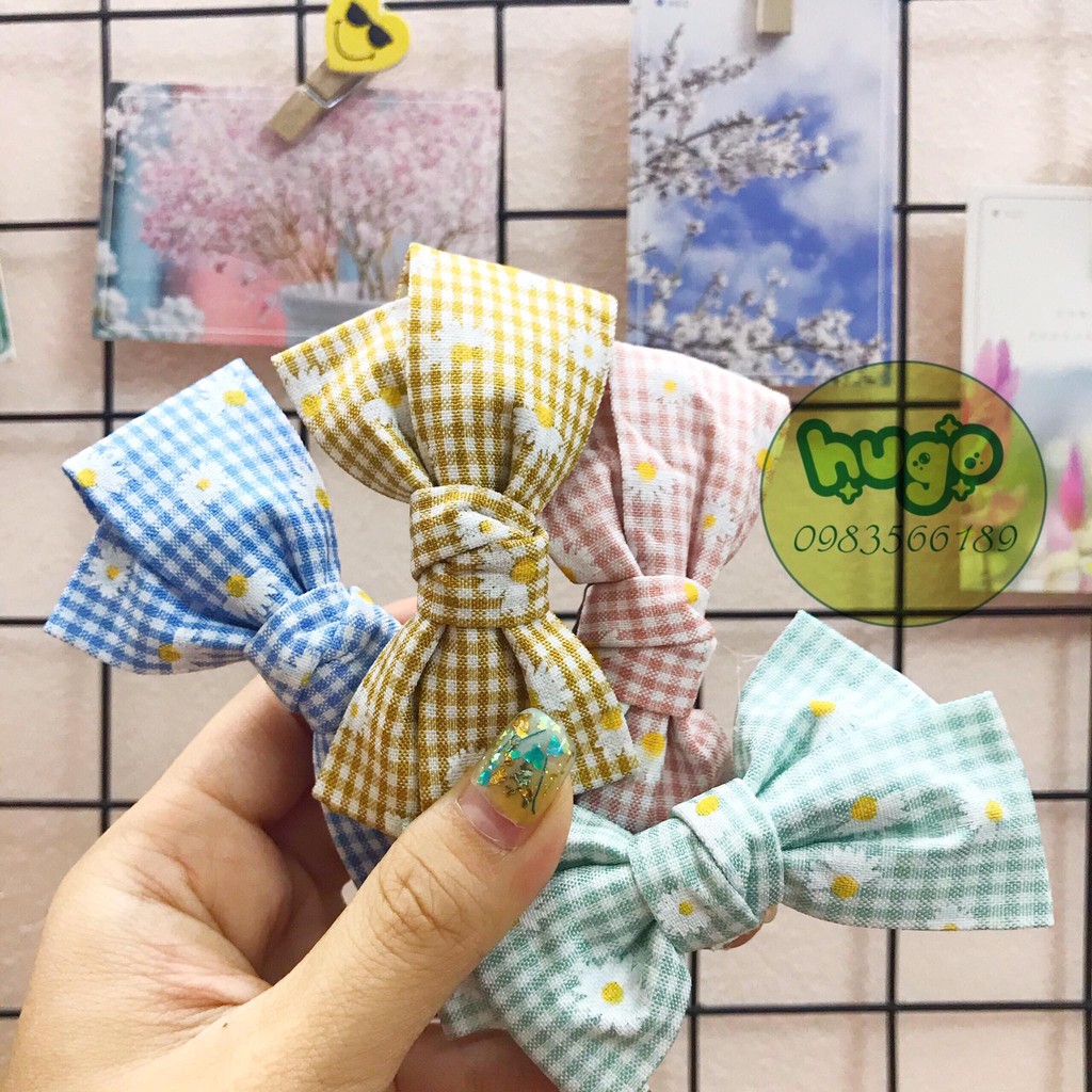 Kẹp tóc nơ, cột tóc nơ Hàn Quốc xinh xắn