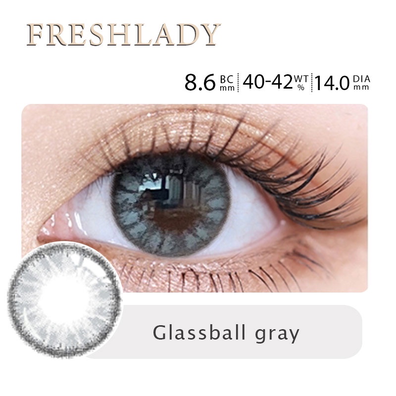 lens Kính Áp Tròng makeup kính áp tròng màu xám kính áp tròng màu xanh lam 14.00mm lens mắt lens cosplay nước nhỏ mắt lens Thời gian sử dụng một năm Hộp đựng kính áp tròng miễn phí freshlady hot Y05