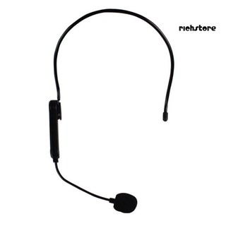 EJ_3.5mm Wired Headset Microphone Headworn Mic for Voice Amplifier Loudspeaker