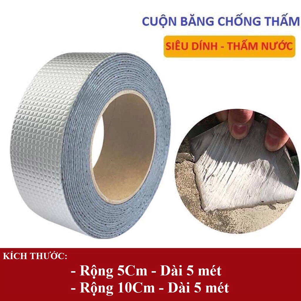 Băng Keo Siêu Dính Đa Năng, Băng Dính Chống Thấm, Chống Dột Dán Được Trên Mọi Bề Mặt Chọn Size Hãng Amalife