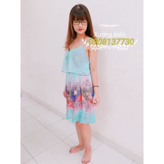 Đầm voan 2 dây bèo