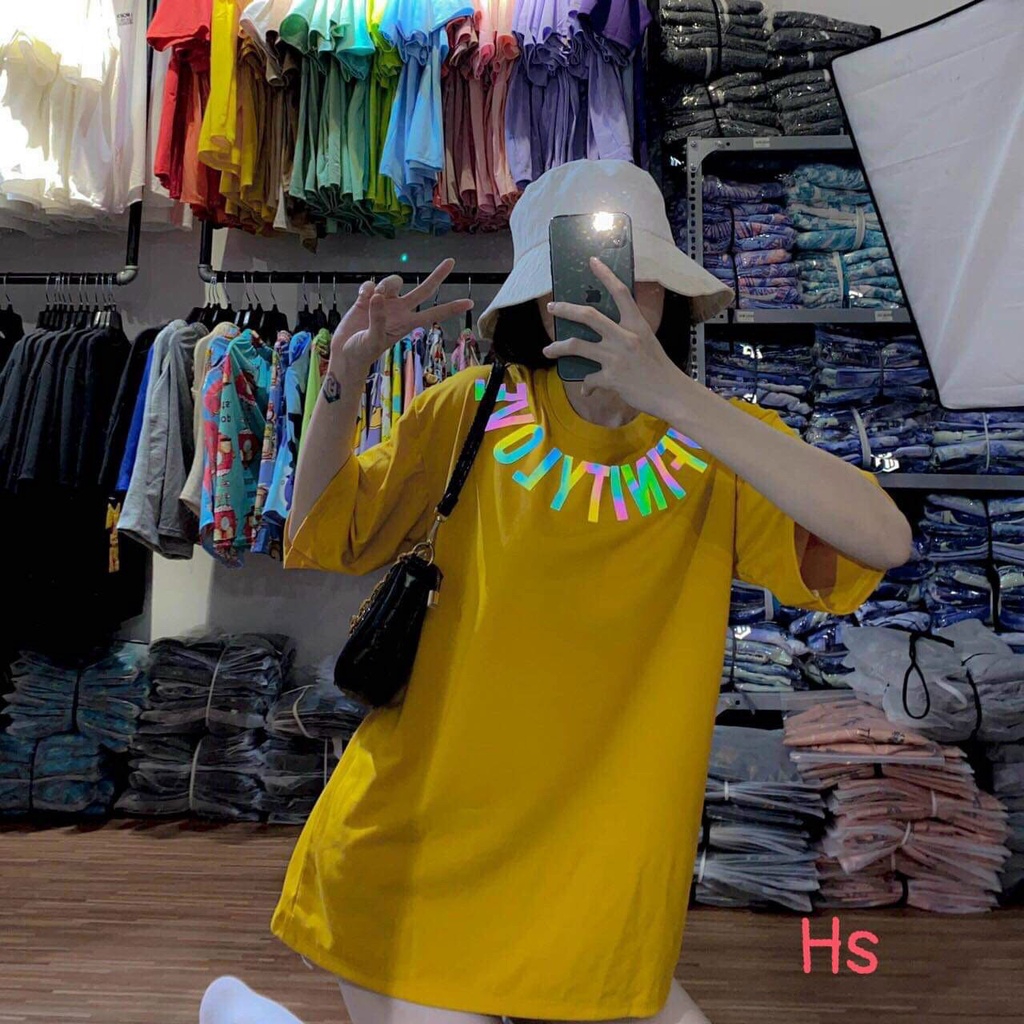 Áo thun tay lỡ Unisex nam nữ phản quang luonvuituoi cực đẹp ( nhiều màu + ảnh thật )