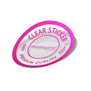 in Sticker nhựa trong suốt theo yêu cầu