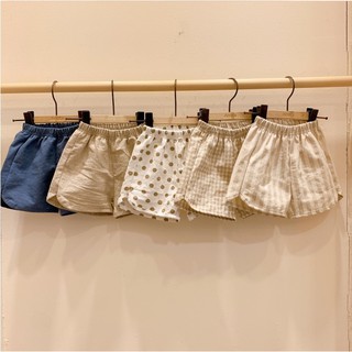 Bộ quần short vải cotton + mũ kiểu Hàn Quốc thời trang 2020 cho bé