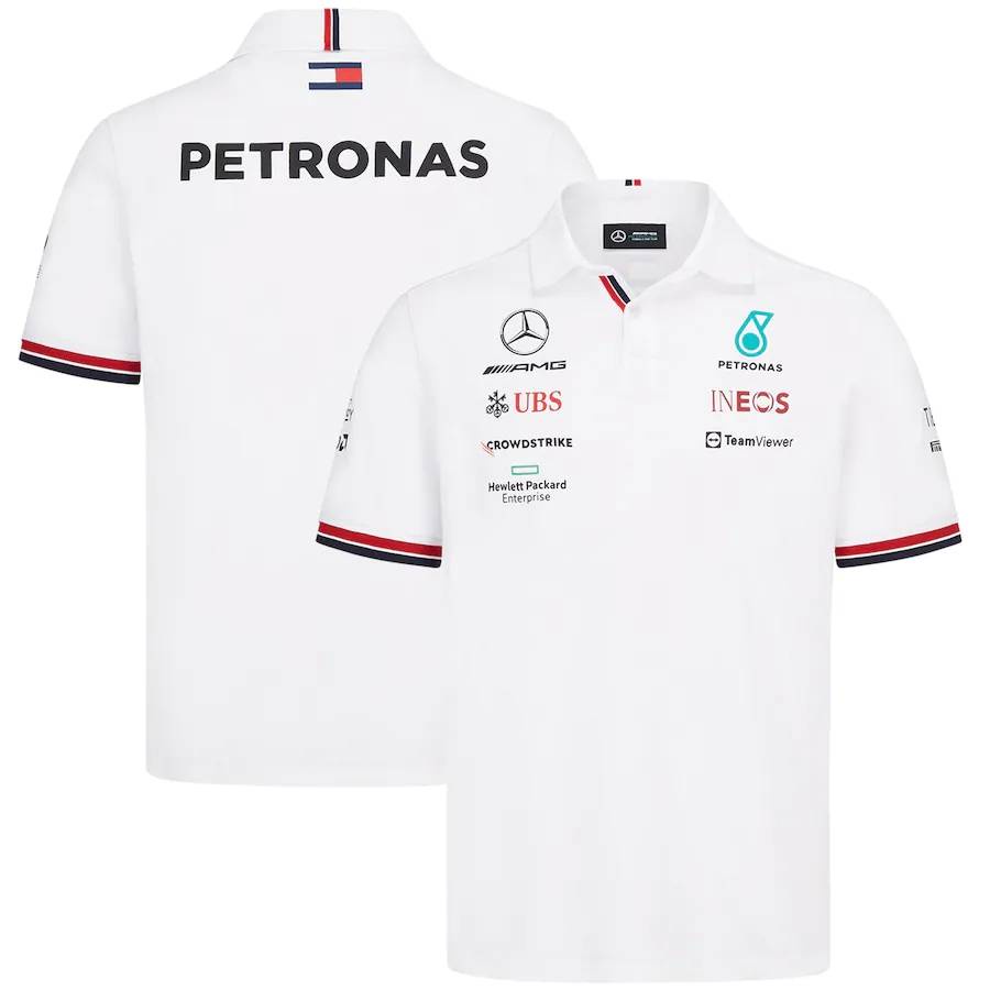 Áo Thun Polo Tay Ngắn In Logo Mercedes AMG Petronas Team Thời Trang 2022 F1 Cho Nam Và Nữ