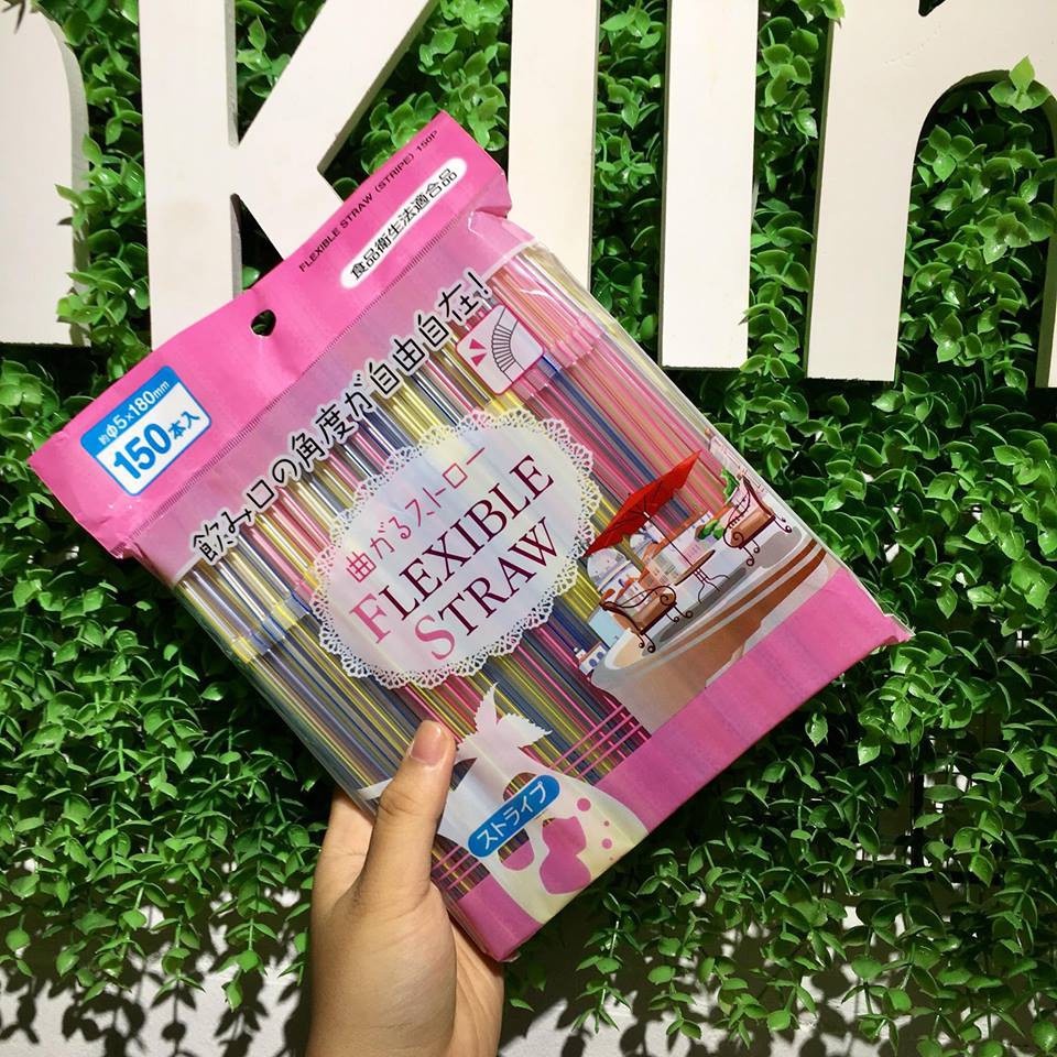 Set 150 ống hút nhựa cho bé nội địa Nhật Bản