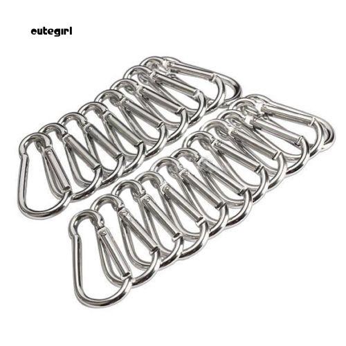 Set 20 Móc Khóa Carabiner Bằng Hợp Kim Nhôm Dễ Thương Dùng Khi Leo Núi