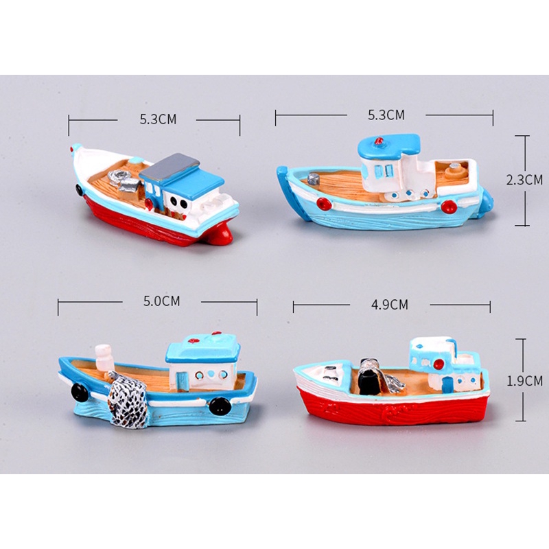 1 Đồ trang trí Thuyền Đánh Cá Trang Trí Sân Vườn