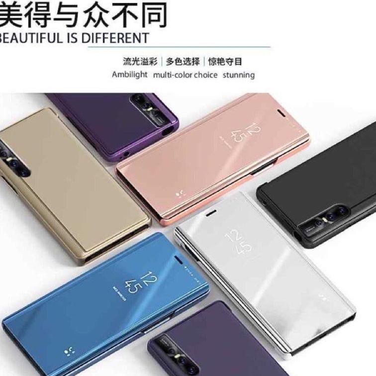 Bao Da Điện Thoại Nắp Lật Tráng Gương Cho Xiaomi Redmi 9 / Redmi Note 9 Sview Autolock