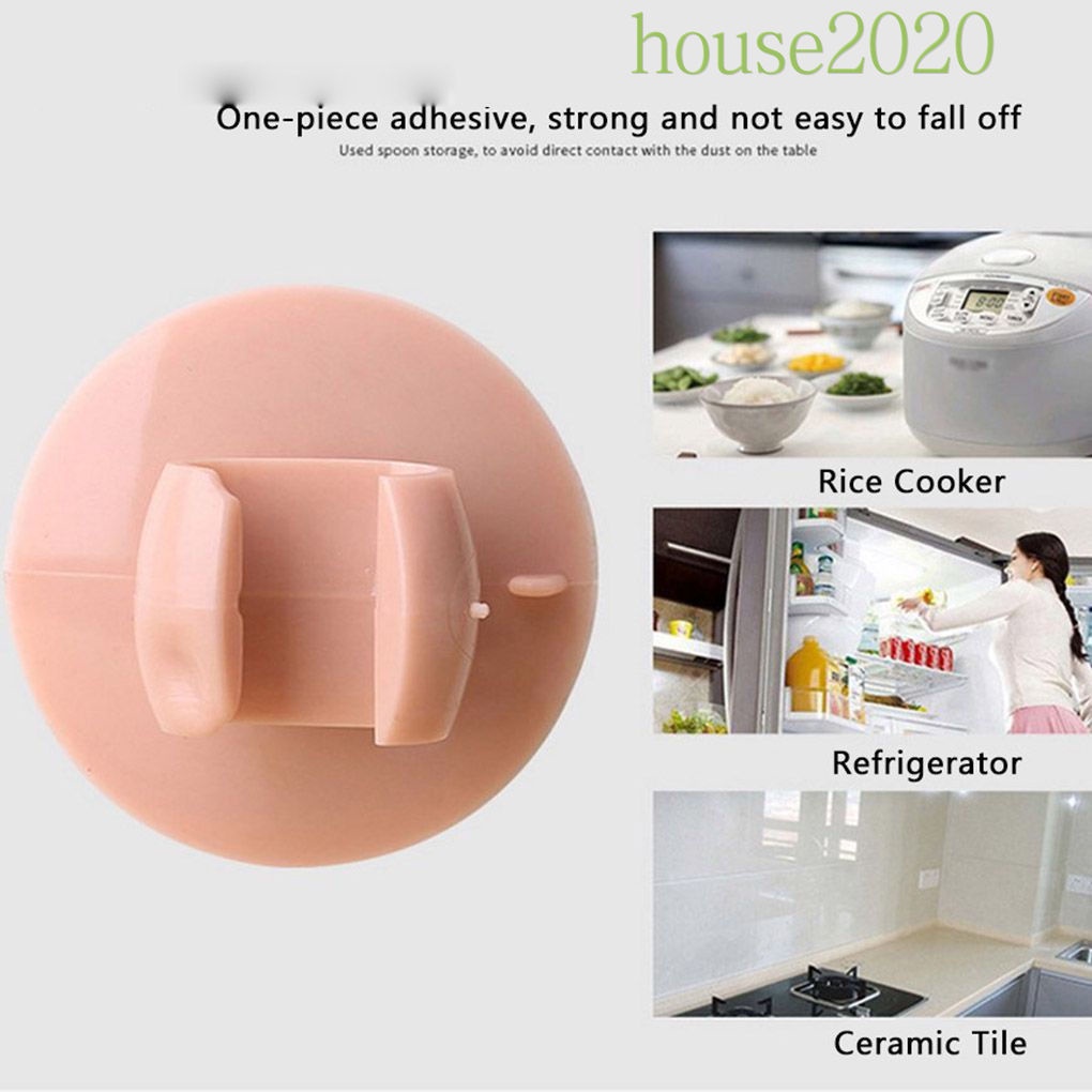 Set 2 Giá Đỡ Muỗng Múc Cơm Có Giác Hút Tiện Dụng