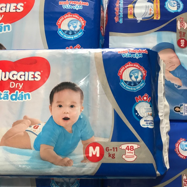 Tả dán huggies size M48 miếng cho bé 6 đến 11kg