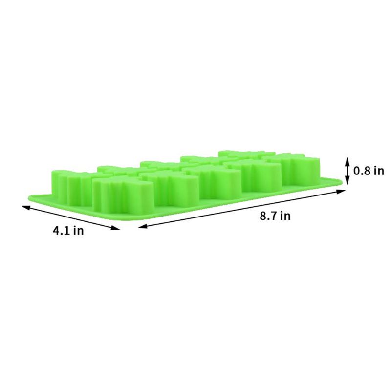 Khuôn Silicone 10 Ngăn Tạo Hình Lá Phong Trang Trí Bánh