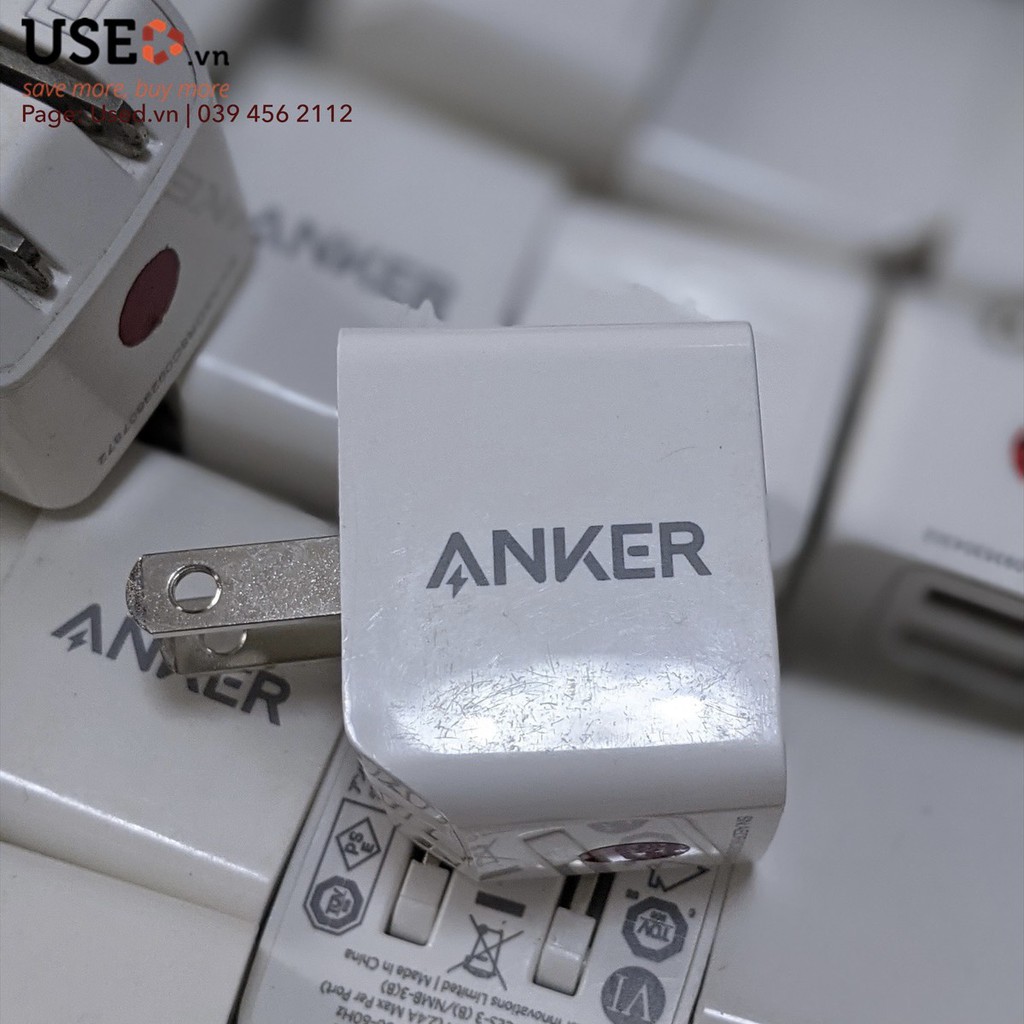 Cốc Sạc ANKER PowerPort Mini 2 Cổng 12W - A2620 , USEDVN