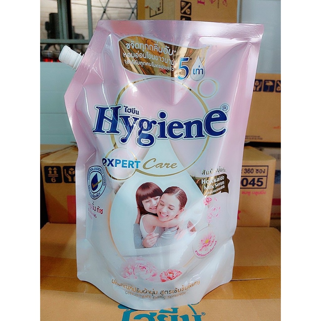 Xả Hygiene Thái Lan Nước xả vải siêu đậm đặc - siêu thơm 1150ml/1300ml ( 1 thùng 8 túi)