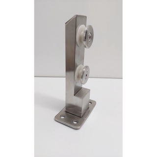   Chân kẹp kính hộp 20*40 cho lan can kính - Trụ inox lan can kính - kẹp kính tay vịn cầu thang