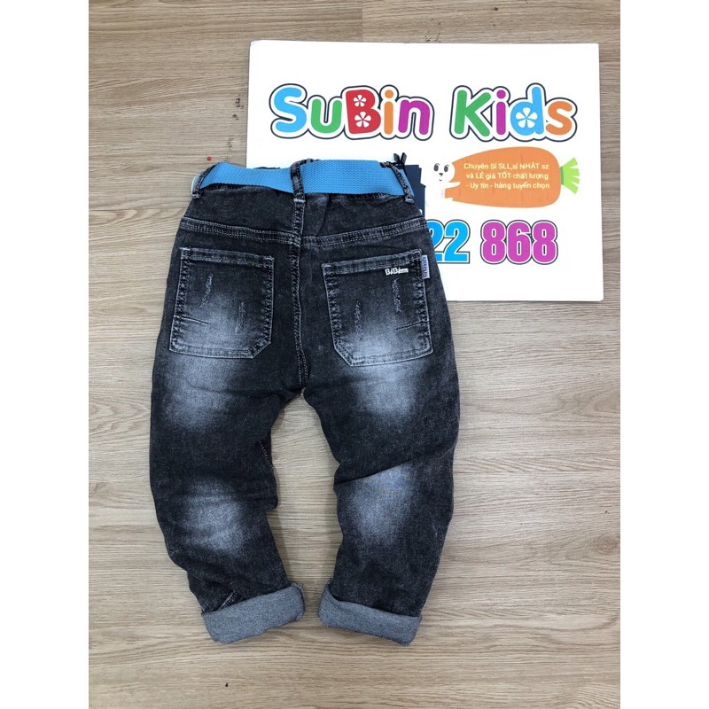 (ảnh thật) Quần bò bé trai SB5019 cho bé 15-28kg quần jeans cho bé khói rách chất chơi (hàng có sẵn)