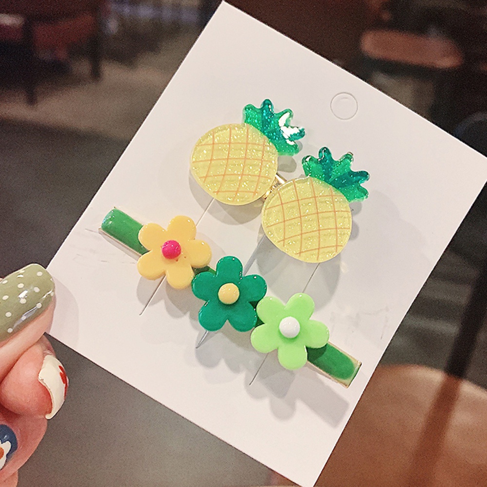 Set 2 Kẹp Tóc Hình Trái Cây Xinh Xắn Cho Bé Gái