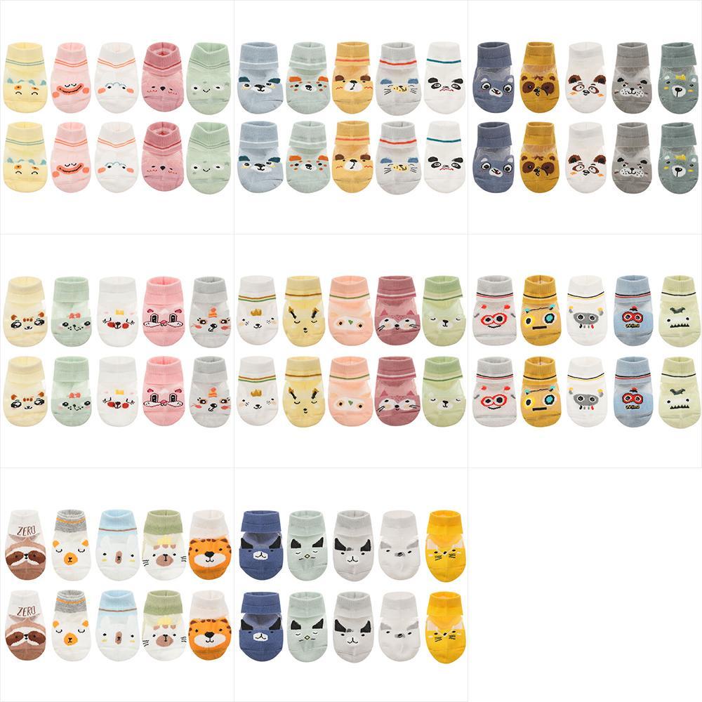 Set 5 Đôi Vớ Cotton Dễ Thương Cho Bé 0-3 Tuổi