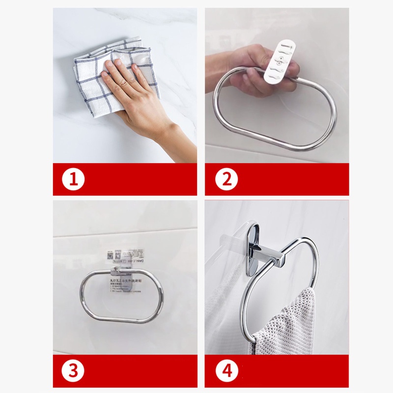 Giá Treo Khăn Gắn Tường Đa Năng Tiết Kiệm Không Gian