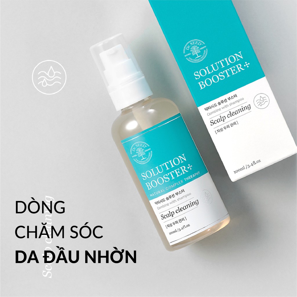 Serum Dưỡng Tóc Kiềm Dầu DR SEED Solution Booster Scalp Cleaning Chăm Sóc Da Đầu Nhờn Hiệu Quả 100ml