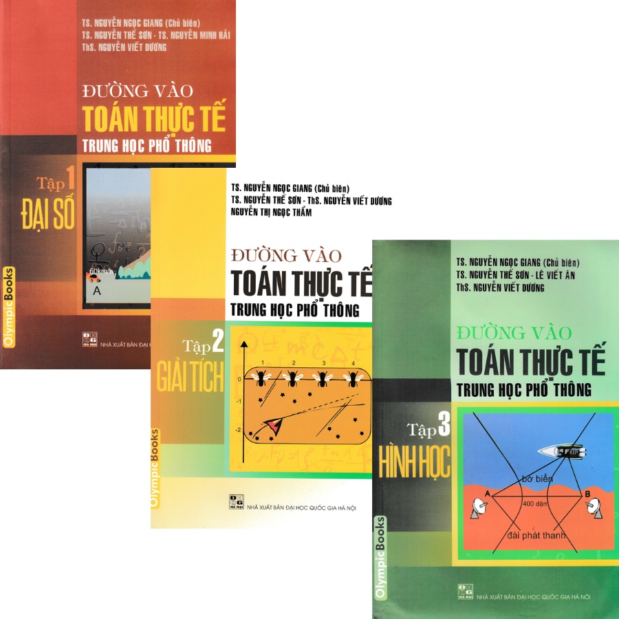 Sách - Combo Sách Đường Vào Toán Thực Tế Trung Học Phổ Thông (Bộ 3 Tập) - OB
