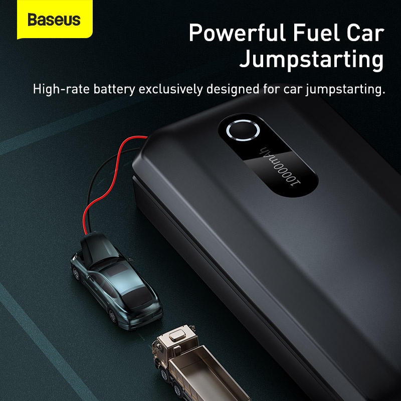 Sạc Dự Phòng 10000mAh 1000A 12V Kích Thước Nhỏ Gọn Hiệu Baseus Dùng Trong Trường Hợp Khẩn Cấp