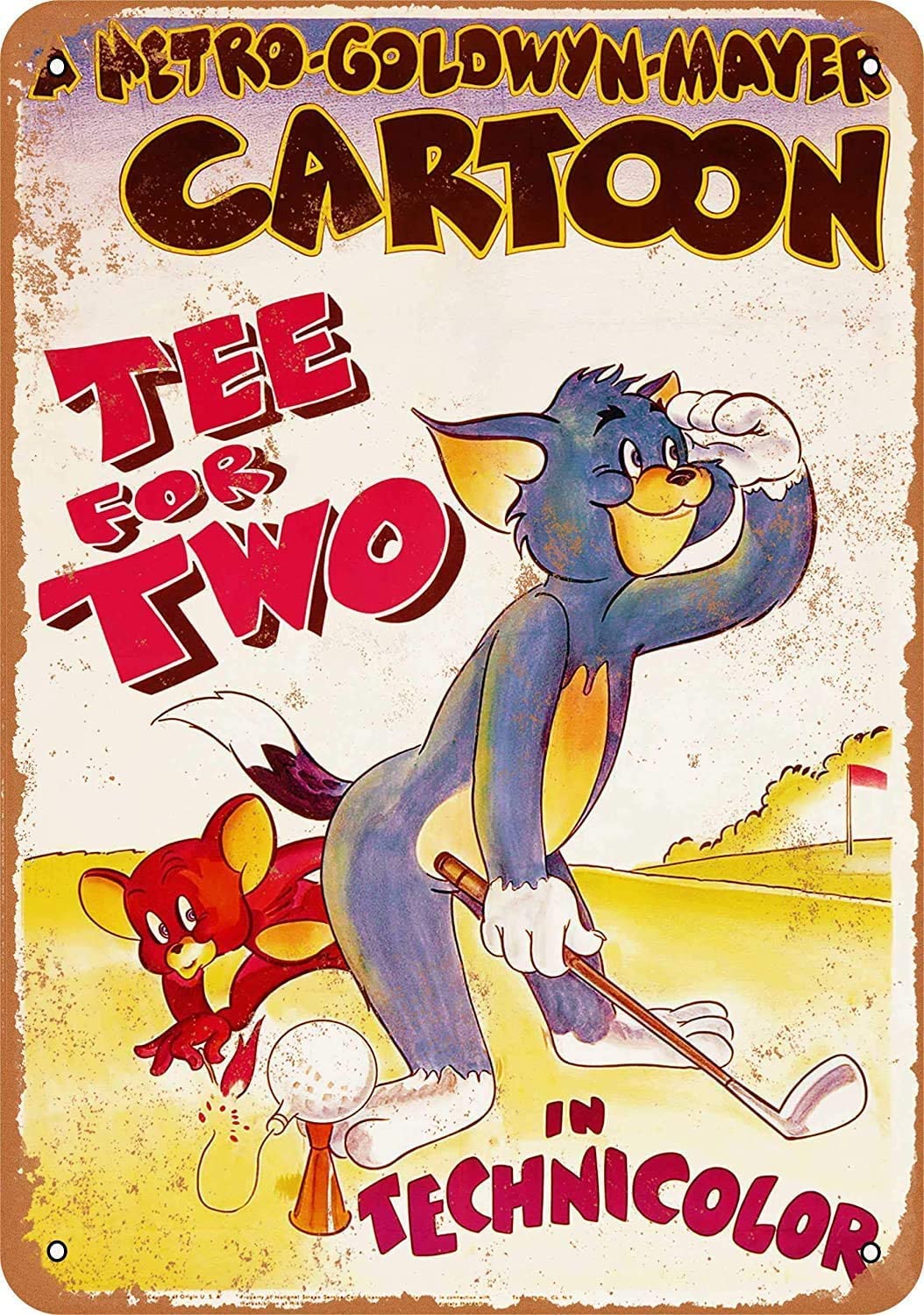 Poster Phim Tom & Jerry 1945 Tee Phong Cách Cổ Điển