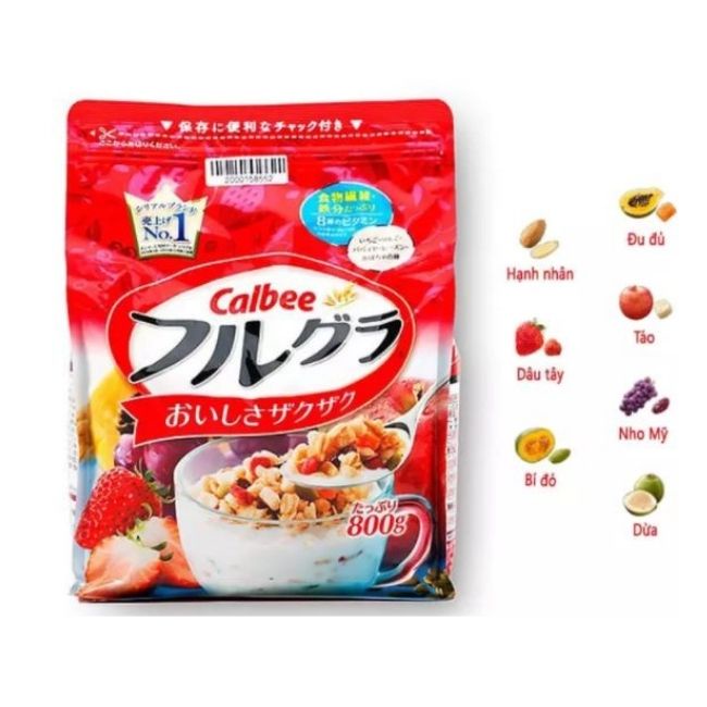 Ngũ cốc Calbee Nhật bản 800g nội địa Nhật Bản